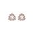 Brinco Leticia Sarabia flor cristal prateado B9163 - Imagem 1