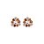 Brinco Leticia Sarabia flor cristal mix dourado B9163 - Imagem 1