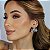 Brinco Leticia Sarabia flor cristal mix dourado B9163 - Imagem 2