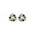 Brinco Leticia Sarabia flor cristal mix verde B9163 - Imagem 1