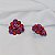 Brinco Leticia Sarabia flor cristal mix vermelho e rosa B9163 - Imagem 3
