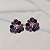 Brinco Leticia Sarabia flor cristal mix roxo B9163 - Imagem 3