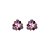 Brinco Leticia Sarabia flor cristal mix roxo B9163 - Imagem 1