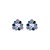 Brinco Leticia Sarabia flor cristal mix azul B9163 - Imagem 1