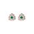 Brinco Leticia Sarabia flor cristal mix verde B9163 - Imagem 1