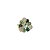 Anel ajustável Leticia Sarabia flor cristal mix verde A8085 - Imagem 1