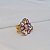 Anel ajustável Leticia Sarabia flor cristal mix rosê A8085 - Imagem 4