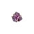 Anel ajustável Leticia Sarabia flor cristal mix roxo A8085 - Imagem 1