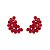 Brinco Leticia Sarabia meia lua cristal mix vermelho e rosa B9164 - Imagem 1