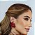 Brinco Leticia Sarabia meia lua cristal mix vermelho e rosa B9164 - Imagem 2