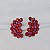 Brinco Leticia Sarabia meia lua cristal mix vermelho e rosa B9164 - Imagem 3