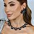 Colar Leticia Sarabia meia flor cristal mix preto CL9161 - Imagem 2