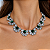 Colar Leticia Sarabia meia flor cristal verde CL9161 - Imagem 2