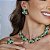 Colar Leticia Sarabia meia flor cristal mix verde CL9161 - Imagem 2