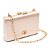 Clutch Isla retangular cetim nude - Imagem 3