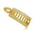 Presilha banana Bianca acrílico pequena glitter dourado 60 007 - Imagem 1
