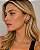 Brinco SD Sheila Morais redondo resina verde pistache ouro vintage - Imagem 2