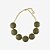 Colar SD Sheila Morais resinas verde pistache ouro vintage - Imagem 1