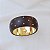 Bracelete Nádia Gimenes largo madeira strass ouro semijoia - Imagem 3