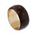 Bracelete Nádia Gimenes largo madeira strass ouro semijoia - Imagem 1