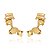 Brinco ear cuff Claudia Arbex line organic ouro vintage - Imagem 1