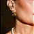 Brinco Claudia Arbex line organic cristal ouro vintage - Imagem 2