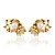 Brinco Claudia Arbex line organic pérola ouro vintage - Imagem 1