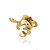 Anel ajustável Claudia Arbex line organic ouro vintage - Imagem 1