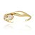 Bracelete Claudia Arbex line organic cristal ouro vintage - Imagem 1
