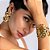 Bracelete Lita Raies elos ouro vintage semijoia - Imagem 4