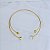 Colar choker Lita Raies esferas e pérolas shell ouro semijoia - Imagem 7