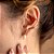 Brinco ear cuff Lita Raies pérola água doce ouro semijoia - Imagem 2