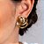 Brinco Lita Raies elos ouro vintage semijoia - Imagem 2