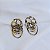 Maxi brinco Lita Raies elos ouro vintage semijoia - Imagem 3
