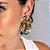 Maxi brinco Lita Raies elos ouro vintage semijoia - Imagem 2