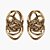 Maxi brinco Lita Raies elos ouro vintage semijoia - Imagem 1