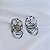 Maxi brinco Lita Raies elos prata vintage semijoia - Imagem 3