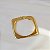 Bracelete quadrado liso fino ouro semijoia - Imagem 2