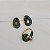 Conjunto brinco e anel elos zircônia verde ouro semijoia - Imagem 5