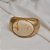 Bracelete resina bege marble ouro semijoia - Imagem 4