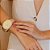 Bracelete resina bege marble ouro semijoia - Imagem 1
