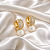 Brinco Argolinha Pérola Zircônia Ouro Semijoia 18k03003 - Imagem 1