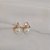 Brinco argolinha Lady Di pérola zircônia ouro semijoia 24k08028 - Imagem 1