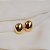 Brinco oval liso ouro semijoia - Imagem 1