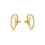 Brinco ear cuff orgânico ouro semijoia - Imagem 1