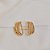 Brinco ear hook zircônia ouro semijoia - Imagem 1