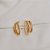 Brinco ear hook zircônia ouro semijoia - Imagem 2