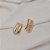 Brinco ear hook zircônia ouro semijoia - Imagem 4