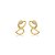 Brinco gotas zircônia ouro semijoia - Imagem 1