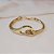 Pulseira elos liso ouro semijoia - Imagem 4